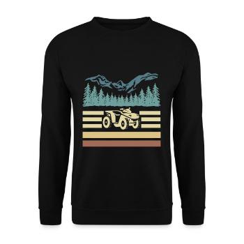 Vintage Retro Quad Driver Shirt Gift - Unisex Sweatshirt - black - Front - Alina (178cm) & Michal (187cm)