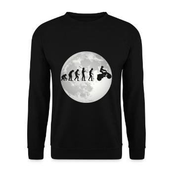 Evolution Quad Shirt Cadeau Lune - Sweat-shirt Unisexe - noir - Devant - Alina (178cm) & Michal (187cm)