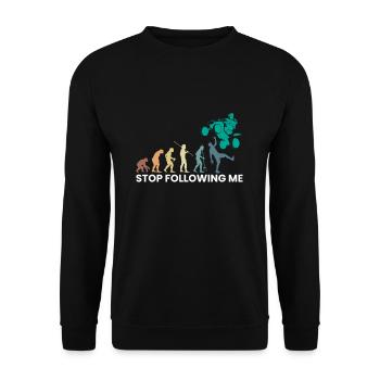 Arrêtez de me suivre Evolution Quad Driver Shirt - Sweat-shirt Unisexe - noir - Devant - Alina (178cm) & Michal (187cm)