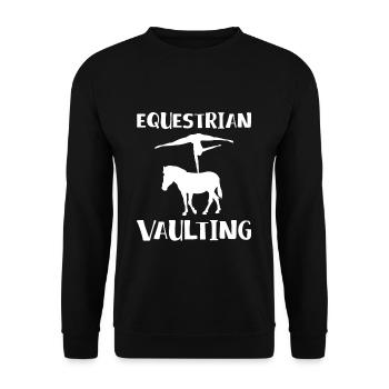 Chemise de saut équestre Voltagieren - Sweat-shirt Unisexe - noir - Devant - Alina (178cm) & Michal (187cm)