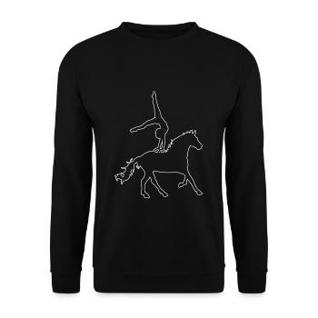 Horse Vault Avianage Shirt Cadeau - Sweat-shirt Unisexe - noir - Devant - Alina (178cm) & Michal (187cm)