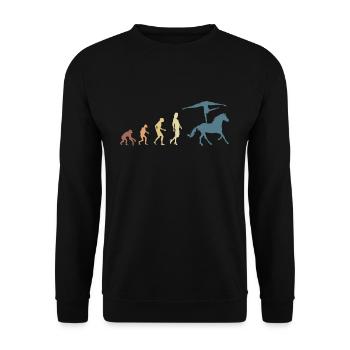 Vintage Retro Evolution Avianage Shirt - Unisex Sweatshirt - black - Front - Alina (178cm) & Michal (187cm)