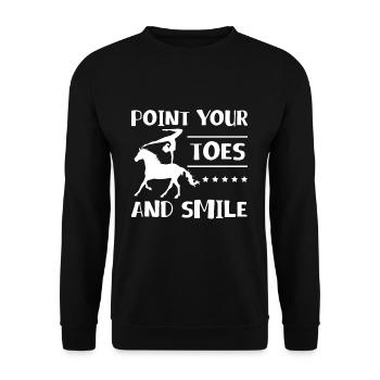 Point Your Toes And Smile Voltagieren Shirt - Unisex Sweatshirt - black - Front - Alina (178cm) & Michal (187cm)