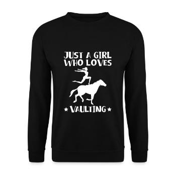 Juste une fille qui aime la chemise voûtée Voltagieren - Sweat-shirt Unisexe - noir - Devant - Alina (178cm) & Michal (187cm)