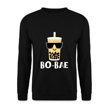 Bo-Bae Shirt Boba Bubble Tea Shirt Gift - Unisex Sweatshirt - black - Front - Alina (178cm) & Michal (187cm)