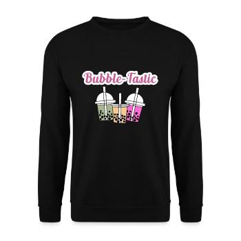 Bubble-Tastic Shirt Boba Gift - Unisex Sweatshirt - black - Front - Alina (178cm) & Michal (187cm)