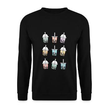 Boba Tea Bubble Tea Shirt Cadeau - Sweat-shirt Unisexe - noir - Devant - Alina (178cm) & Michal (187cm)