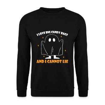 J’adore les gros sacs de bonbons et je ne peux pas mentir - Sweat-shirt Unisexe - noir - Devant - Alina (178cm) & Michal (187cm)