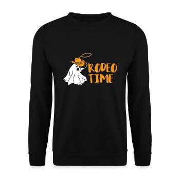 Rodeo Time Shirt Halloween Geschenk - Unisex Pullover - Schwarz - Vorne - Alina (178cm) & Michal (187cm)