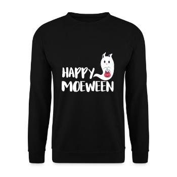 Happy Moeween Chemise Chat Chat Chemise - Sweat-shirt Unisexe - noir - Devant - Alina (178cm) & Michal (187cm)