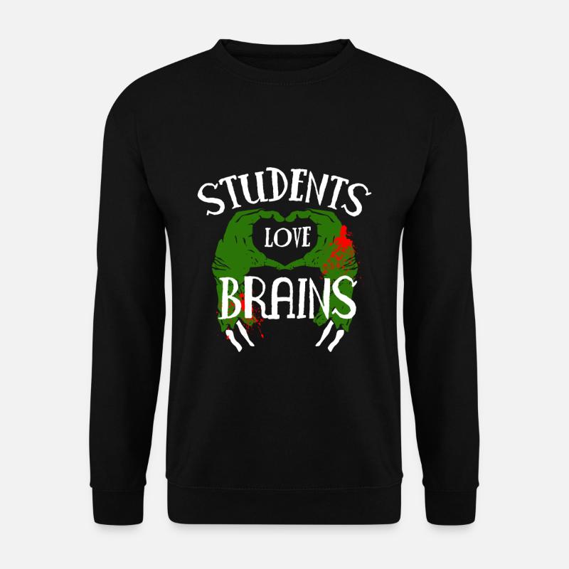 Students Love Brains Shirt - Unisex Sweatshirt - black