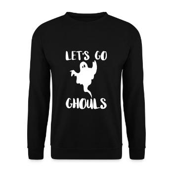 Let's Go Ghouls Shirt Ghost Ghost - Unisex Sweatshirt - black - Front - Alina (178cm) & Michal (187cm)