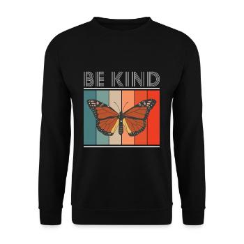 Chemise cadeau Be Child Butterfly - Sweat-shirt Unisexe - noir - Devant - Alina (178cm) & Michal (187cm)