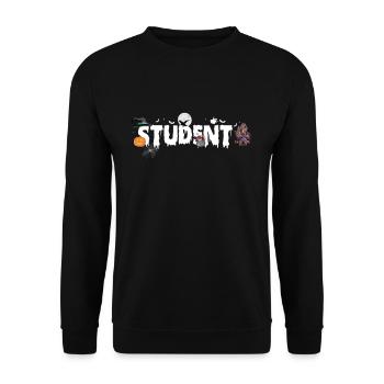 Student Student Halloween Shirt Gift - Unisex Sweatshirt - black - Front - Alina (178cm) & Michal (187cm)