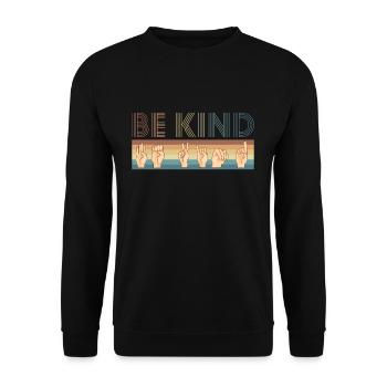 Être enfant sourd Sourd Cadeau de chemise - Sweat-shirt Unisexe - noir - Devant - Alina (178cm) & Michal (187cm)
