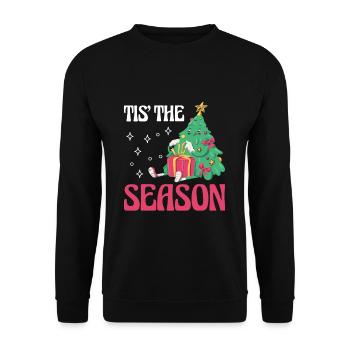 Tis The Season Shirt Cadeau Arbre de Noël - Sweat-shirt Unisexe - noir - Devant - Alina (178cm) & Michal (187cm)
