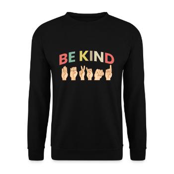 Être enfant sourd Sourd Cadeau de chemise - Sweat-shirt Unisexe - noir - Devant - Alina (178cm) & Michal (187cm)