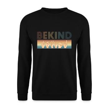 Être enfant sourd Sourd Cadeau de chemise - Sweat-shirt Unisexe - noir - Devant - Alina (178cm) & Michal (187cm)