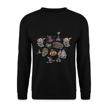 Halloween Core Aesthetic Shirt Gift - Unisex Sweatshirt - black - Front - Alina (178cm) & Michal (187cm)