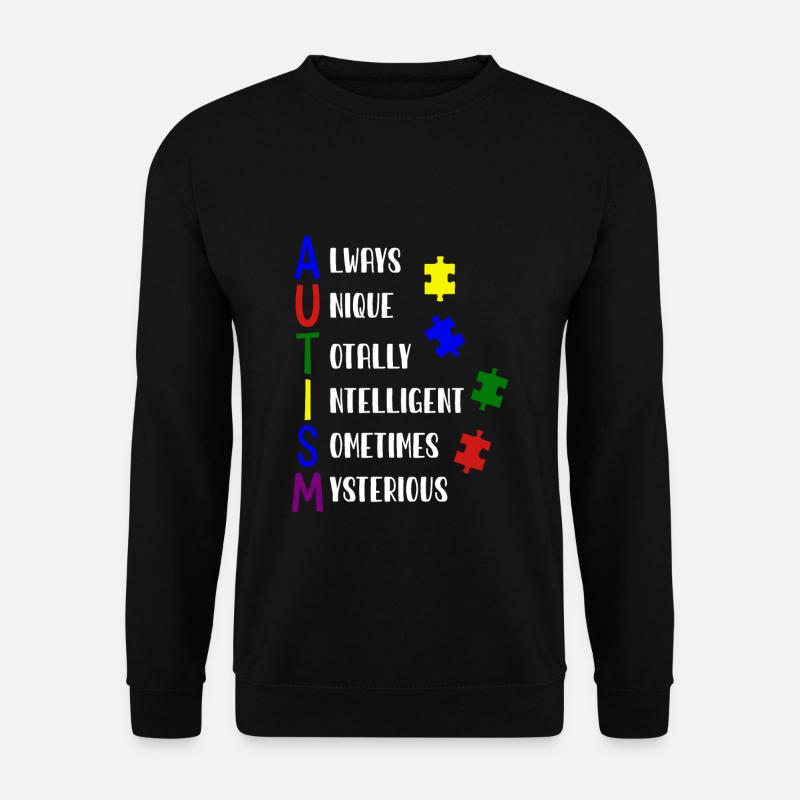 Autistic Shirt Autism Gift - Unisex Sweatshirt - black