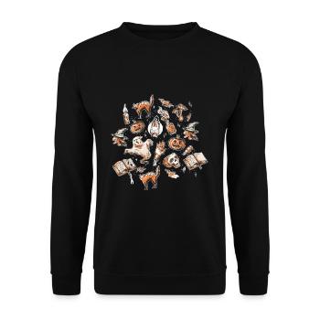 Halloween Core Aesthetic Shirt Gift - Unisex Sweatshirt - black - Front - Alina (178cm) & Michal (187cm)