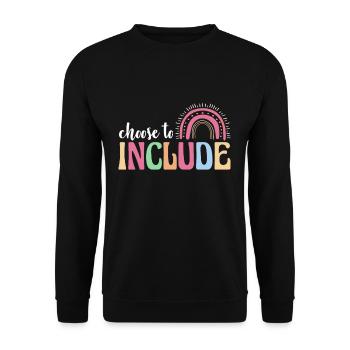 Choose To Include Autism Shirt Gift - Unisex Sweatshirt - black - Front - Alina (178cm) & Michal (187cm)