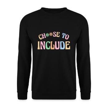 Choose To Include Autism Shirt Gift - Unisex Sweatshirt - black - Front - Alina (178cm) & Michal (187cm)