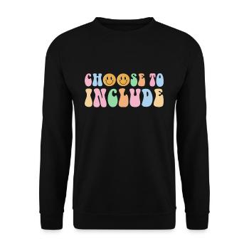 Choose To Include Autism Shirt Gift - Unisex Sweatshirt - black - Front - Alina (178cm) & Michal (187cm)