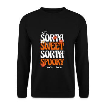 Feuille Sorta Sorta Spooky Halloween - Sweat-shirt Unisexe - noir - Devant - Alina (178cm) & Michal (187cm)