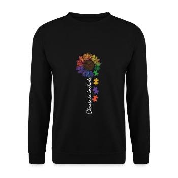 Choose To Include Autism Shirt Gift - Unisex Sweatshirt - black - Front - Alina (178cm) & Michal (187cm)