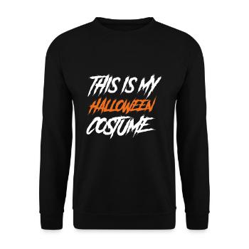 C’est mon cadeau de chemise de costume d’Halloween - Sweat-shirt Unisexe - noir - Devant - Alina (178cm) & Michal (187cm)