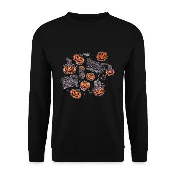 Halloween Core Shirt Gift - Unisex Sweatshirt - black - Front - Alina (178cm) & Michal (187cm)