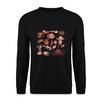 Crustacean Core Crustacean Shirt Gift - Unisex Sweatshirt - black - Front - Alina (178cm) & Michal (187cm)