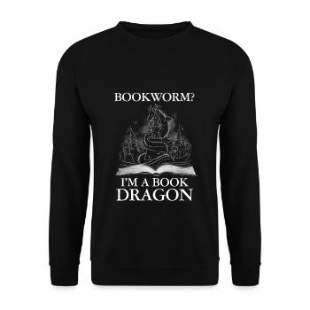 Comic Book Lover Shirt Gift - Unisex Sweatshirt - black - Front - Alina (178cm) & Michal (187cm)