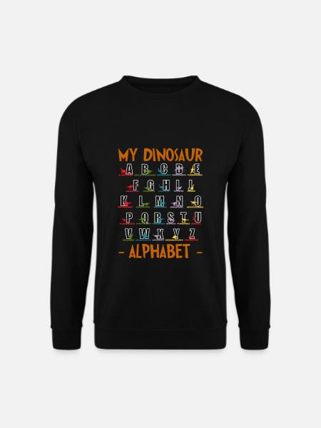 My Dinosaur Alphabet Shirt Dino - Unisex Pullover - Schwarz