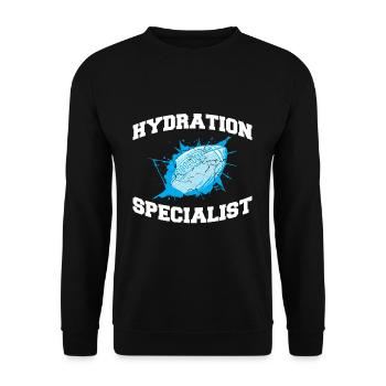 Hydration Specialist Shirt Gift - Unisex Sweatshirt - black - Front - Alina (178cm) & Michal (187cm)