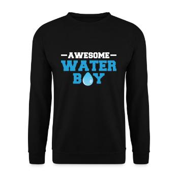 Awesome Waterboy Shirt Gift - Unisex Sweatshirt - black - Front - Alina (178cm) & Michal (187cm)