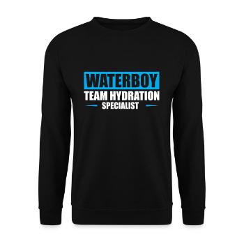 Waterboy Team Hydration Specialist - Unisex Sweatshirt - black - Front - Alina (178cm) & Michal (187cm)