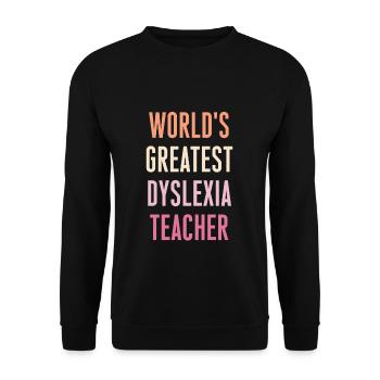 Le plus grand professeur de dyslexie au monde - Sweat-shirt Unisexe - noir - Devant - Alina (178cm) & Michal (187cm)