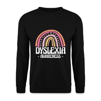 Dyslexia Awareness Shirt Geschenk - Unisex Pullover - Schwarz - Vorne - Alina (178cm) & Michal (187cm)