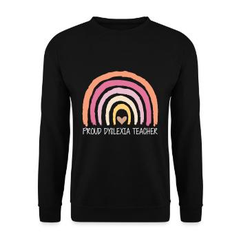 Fier cadeau de chemise d’enseignant dyslexique - Sweat-shirt Unisexe - noir - Devant - Alina (178cm) & Michal (187cm)