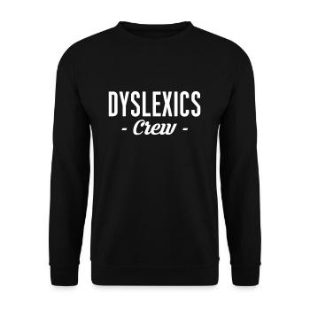 Dyslexics Crew Shirt Gift - Unisex Sweatshirt - black - Front - Alina (178cm) & Michal (187cm)
