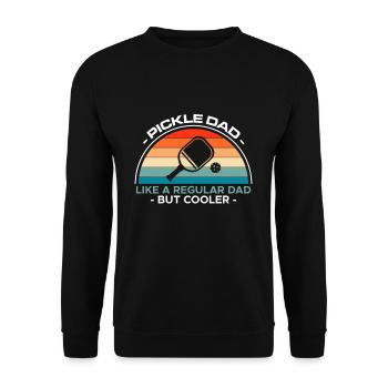 Pickle Dad Like A Regular Dad But Cooler - Unisex Sweatshirt - black - Front - Alina (178cm) & Michal (187cm)