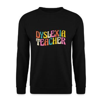 Cadeau de chemise d’enseignant dyslexie - Sweat-shirt Unisexe - noir - Devant - Alina (178cm) & Michal (187cm)