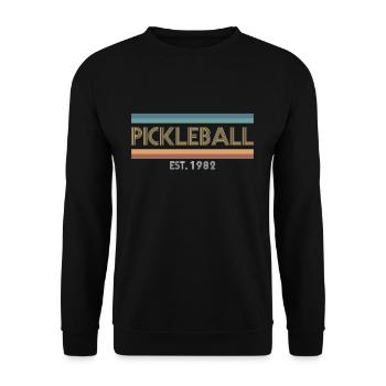 Pickleball Est.1982 Chemise cadeau 40e anniversaire - Sweat-shirt Unisexe - noir - Devant - Alina (178cm) & Michal (187cm)