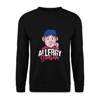 Cadeau de chemise de saison des allergies - Sweat-shirt Unisexe - noir - Devant - Alina (178cm) & Michal (187cm)
