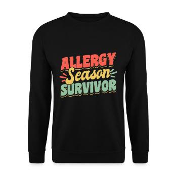 Cadeau de chandail de survivant de la saison des allergies - Sweat-shirt Unisexe - noir - Devant - Alina (178cm) & Michal (187cm)
