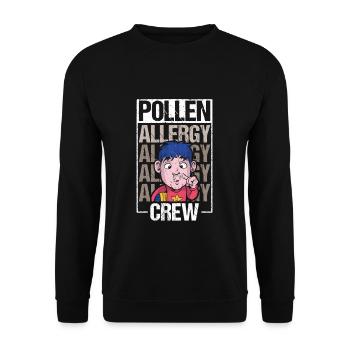Cadeau de chemise d’équipage contre les allergies au pollen - Sweat-shirt Unisexe - noir - Devant - Alina (178cm) & Michal (187cm)