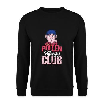 Cadeau de chemise Pollen Allergy Club - Sweat-shirt Unisexe - noir - Devant - Alina (178cm) & Michal (187cm)