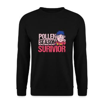 Cadeau de chemise de survivant de saison du pollen - Sweat-shirt Unisexe - noir - Devant - Alina (178cm) & Michal (187cm)